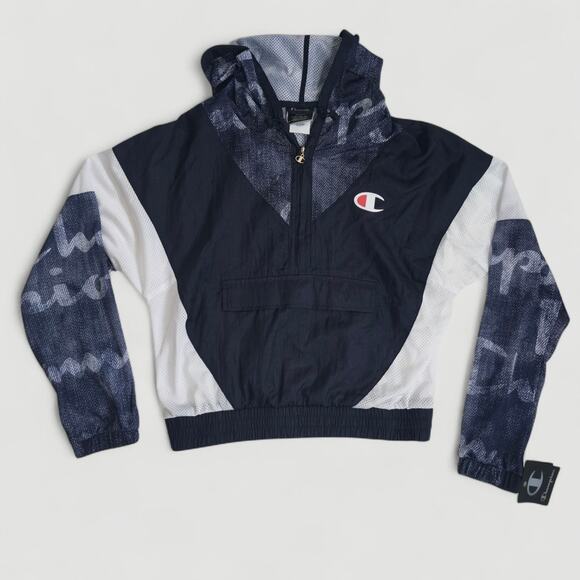 Champion Tops - Champion‎ NWT Women's Navy Nylon Warm Up Jacket Small